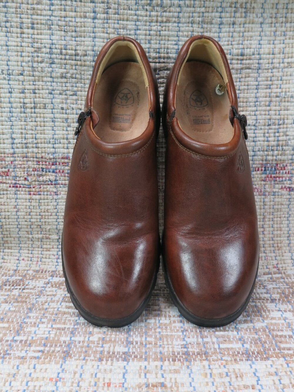 Almost New! Ariat Western Style Leather Loafers with Side Zipper, Women’s 9.5